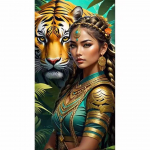 Unistav Naine Ilu ja Loomad Lilled 5D DIY Suur Teemantmaal Uus 2025 Ristpistes Mosaiik Teemanttikand M&uuml;&uuml;k Full Round 50x100CM