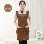 Korean Style Cute Lace Apron - Fashionable Kitchen Wear for Flower Shop & Nail Artists, Custom Logo Optional