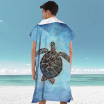 T&auml;iskasvanu ja lapse kiiresti kuivav kapuutsiga mikrokiust rannar&auml;tik hommikumantel Microfiber Towel Fabric Adult 110*75CM