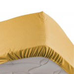 Drap housse - DOUCEUR D'INTERIEUR - 90 x 190 cm - 100% coton - Jaune - Tissage 78 fils