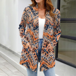 Naiste kerged kampsunid avatud esiosaga, pikkade varrukatega, vaba l&otilde;ikega, &otilde;hukesed kampsunid taskutega XL valge