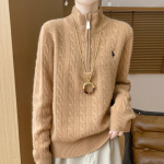 Naiste ka&scaron;miirkampsun Qinghe ka&scaron;miir 30% ka&scaron;miir 70% vill s&uuml;gis-talvine pullover soe ja moekas XL kameeroosa v&auml;rv