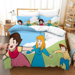 T&uuml;druk Heidi ja Perekonna Tekikoti Komplekt, Heidi T&uuml;druk Alpidest Voodipesukomplekt, padjap&uuml;&uuml;r, Magamistoa Kaunistus Lastele T&auml;iskasvanutele 200x200cm