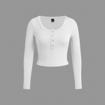 Naiste moe vabaaja kevads&uuml;gise &uuml;hev&auml;rvilise tr&uuml;kiga pikkade varrukatega O-kaelusega pluusid ja s&auml;rgid M