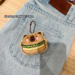 Burger Kapibaara Pl&uuml;&uuml;skujuline Ripats V&otilde;ileib Kapibaara T&auml;idisega Nukk V&otilde;tmehoidja Auto V&otilde;tmer&otilde;ngas Seljakoti Koti Dekoratsioon Laste Kingitus