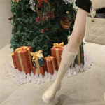 Naiste soojad pikad saapad, naiste p&otilde;lved, k&otilde;rged saapad Naiste kingad, platvorm, paks konts, PU-nahast pehme t&otilde;mblukk, naiste mood, talv 2024 40