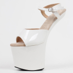 Moodsad FHC 20cm Kabjakujulised Kontsadeta Sandaalid, Naiste Fetish Pole Tantsukingad, Platvorm Suvised Kontsad. Varvaste Avamine, Pahkluu Pandlaga Rihm, Must, Dropshipping 36 black