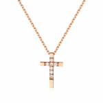 Bnbgold14K Lihtne kuupmeetrilise tsirkooniumiga ristripats Npp40628 14K pink gold (basic color)