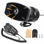 12V 100W Politsei sireen &Otilde;hupuhur K&otilde;lar Auto Hoiatusalarm Megafon 120DB Valju Mitme tooniga & Klakson Auto helisignaal 12V must