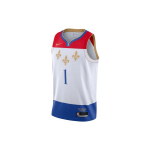 Nike NBA New Orleans Pelicans Zion Williamson Nr. 1 Niiskust juhtiv korvpallivorm, Swingman Edition, 2020-2021 Hooaeg Meeste vorm Valge CN1747-105 M