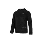 Under Armour Qualifier Storm Jooksutuulejope Kapuutsiga ja Logoga Meeste &Uuml;ler&otilde;ivad Must 1326597-001 S