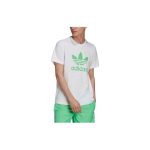 Adidas Br&auml;ndi Logo Prindiga &Uuml;mmarguse Kaelusega T-s&auml;rk Meeste Topid Valge H06640 XL