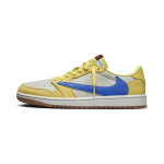 Travis Scott x Air Jordan 1 Retro Low OG SP PS Canary Laste tossud Kollane Racer-Blue Heleh&otilde;be DZ5909-700 28 beige