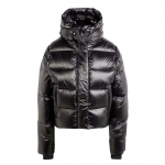 Adidas Originals Premium Puhviparkaku reljeefse logoga ja kapuutsiga Naiste &Uuml;ler&otilde;ivad Must IR7120 XXS