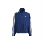 Adidas Originals Adicolor Kootud Firebird Treeningjakk Seisva Krae ja T&auml;is-T&otilde;mblukuga Meeste Pealisr&otilde;ivad Sinine IT2492 3XL