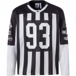 Adidas Originals Adilenium Ss24 Team 93 S&auml;rk Mood Pikkade varrukatega &Uuml;mmargune kaelus Retro Jalgpallis&auml;rk Meeste topid Must Valge JM4943 2XL