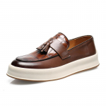 Moodne Trend Suurendatud Luksus Meeste Slip-on Tuttidega Loaferid Vabaaja Nahast Kingad Mehelikud Mugavad Tossud Tenis Masculino Zapatos Hombre 38 pruun