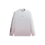 Kith X Columbia Koost&ouml;&ouml; SS24 Kirjaprindiga Meeskonna kaelusega Mugav Vabaaja Pikkade varrukatega Pusakampsun Unisex pusa Valge Roosa 2104121-678 M