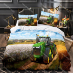 Poiste Traktoritr&uuml;kiga Voodipesukomplekt Meeste Ehitusautode Mustriga Tekikate Lastele Rasketehnika S&otilde;idukid Tekikate AU Single 140x210cm