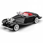 Suur 1/18 Benz 500K Sulamist Valatud Klassikalise Auto Mudel Simulatsioonheli ja -valgusega Retro Auto Mudel Ornament Poisi Kingitus Halloweeni M&auml;nguasjad must