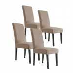 Lihtne &uuml;hev&auml;rviline sametkangas 4 tk toolikate &Uuml;lipehme toolikate s&ouml;&ouml;gituppa Istmekatted Venivad banketi jaoks S&uuml;gis Talv Four Piece