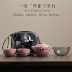 Antiikne Ru ahju pojengi&otilde;ie teekomplekt esteetiline 1 teekann 2 tassi teevalmistamine kaasaskantavad reisikorralduskotid Hiina teekomplekt kingitus