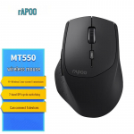 Rapoo MT550 mitmerežiimiline juhtmevaba kontorihiir 5 seadme vahetusega must