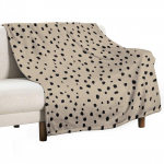T&auml;piline Polka Dot Dalmaatsia Muster (must/pruun) Viskamistekk Dekoratiivne visketekk &Uuml;hekohaline raske magamiseks j&otilde;ulukingitused Tekid 30x40in