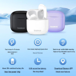 Baseus E3 t&otilde;eliselt juhtmevabad Bluetooth 5.3 k&otilde;rvaklapid valge