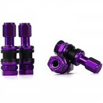 Valve OMP - Aluminium - Violet - Ajustement universel - 4 pi&egrave;ces - Ronde