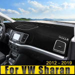 Auto armatuurlaua kate V&auml;ltige kerget UV-vastast libisemisvastast vaibamatti Volkswagen VW Sharan 7N 2012 2013 2014 2015 2016 2017 jaoks A Red Side
