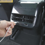 Armrest Box Rear Air Conditioning AC Vent Outlet Molding Cover Kit Trim car Accessories For tesla model 3 Y ABS carbon fiber