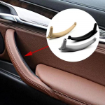Auto siseukse k&auml;epide sisepaneeli t&otilde;mbetriimi kate k&auml;epide k&auml;etoe asendus BMW E70 E71 E72 X5 jaoks Black-Left-Rear