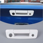 For 2009-2018 Dodge Ram Tailgate Back Door Handle Bezel Covers W/bch w/ kh White