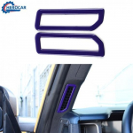 2 set A-Pillar Air Vent AC Outlet Cover Trim Decor For Ford Bronco + Purple