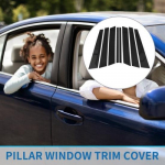 8 Pcs Door Pillar Window Trim for BMW X5 1999-2006 Black new
