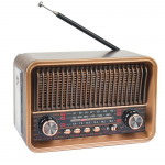 AM/FM raadio, vintage lauaarvuti raadio, 30BTL puidust raadio, toetab USB/1200mAh laetavat akut/TF-kaarti, sobib koju, kontorisse, pruun
