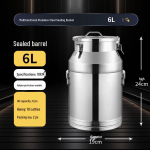 6L 201 roostevabast terasest suletud fermentatsiooni s&auml;ilituspurg