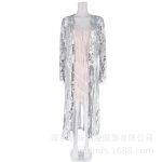 Litritega kleit, Pikk litritega sall, Seksikas litritega tikitud l&auml;bipaistev kampsun S
