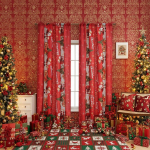 J&otilde;ulud Ameerika Kardinad Uksekardinad J&otilde;uluvana Valmis Kardinad Kaunistus Ilma Puurimiseta Valmis Kardinad Suured Aknad 140*100cm piece