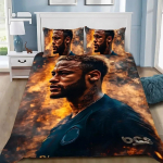 Jalgpallit&auml;he tekikott padjap&uuml;&uuml;r Neymar Voodipesu komplekt T&auml;iskasvanud Poiss T&uuml;druk Magamistoa kaunistus &Uuml;he-kahekohaline T&auml;is Kuninglik suurus EU Single(135*200cm)3pcs