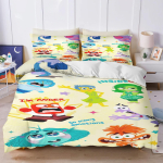 Inside Out Anime Kodu Magamistuba Tekk P&otilde;hjamaade pol&uuml;estermaterjal sobib lastele ja t&auml;iskasvanutele 3-osaline komplekt EU Single(135*200cm)3pcs