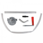 Aluminum gear oil injector siphon suction cup transmission hand crank tool with oil pipe car styling manual oil pump vacuum manual pump Silver