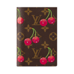 Louis Vuitton X Takashi Murakami Monogram Cherry Kaetud L&otilde;uend Passihoidja Naiste Aksessuaarid Pruun M13424 Shopping Bag Set(Basic Set+Shopping Bag)