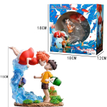Ponyo kaljul Figuur Ponyo Sou Taevane Kull Figuur Pvc Kuju Anime Tegevuskuju Mudel Nukk Kogumis m&auml;nguasi S&uuml;nnip&auml;eva kingitus gray