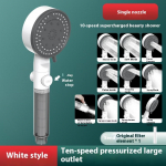 Kvaliteetne 8-režiimiline du&scaron;ipea veefilter, reguleeritav k&otilde;rgsurvedu&scaron;&scaron;, kaasaskantavad &uuml;he klahviga du&scaron;&scaron;i vannitoatarvikud