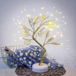 Bonsai Led lauapuulamp, laualaua sisekujundusega p&auml;rl-LED-valgustid koju, magamistuppa, siseruumides, pulmapidu, kaunistus puutetundliku l&uuml;litiga akutoitel