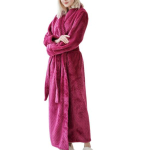 Pure Color Plush Lady pikkade paksude varrukatega hommikumantel magamisriided XL roosa