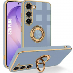 Kaitse&uuml;mbris Samsung Galaxy S26 Plus jaoks, P&otilde;rutuskindel, Kriimustuskindel, Elegantne, R&otilde;ngaga - Sinine sinine