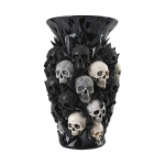 Teemantskulliga vaas, gooti stiilis skull-vaas, aiakaunistusvaikvaas, gooti dekoratiivne vaas, kodukaunistus lillevaas